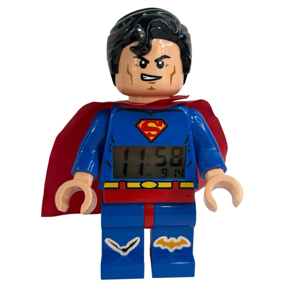 LEGO Superman 9" Alarm Clock DC Comics Super Heroes Minifigure Tested Works